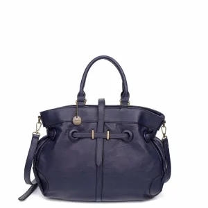 The Brandi Satchel - Navy Blue