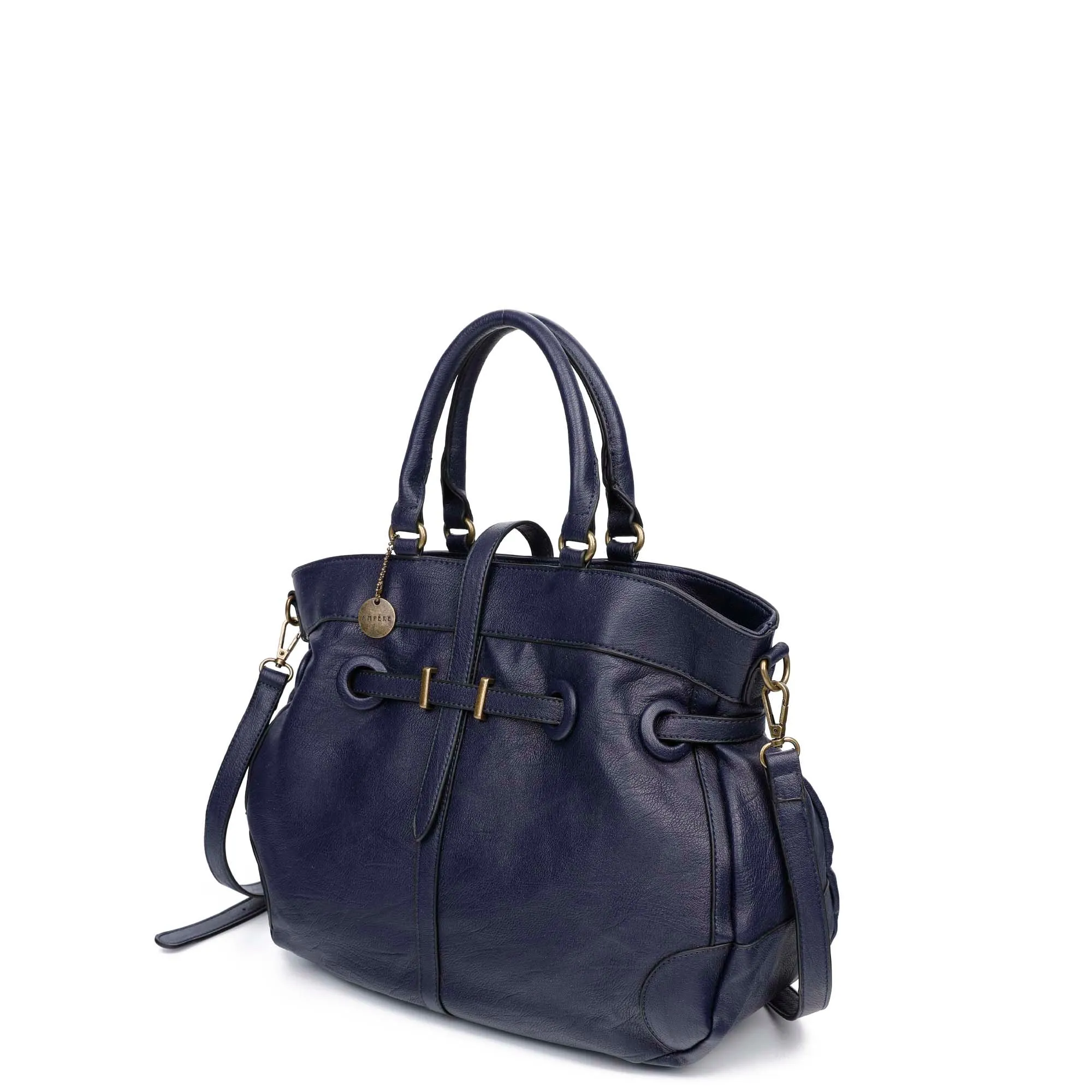 The Brandi Satchel - Navy Blue