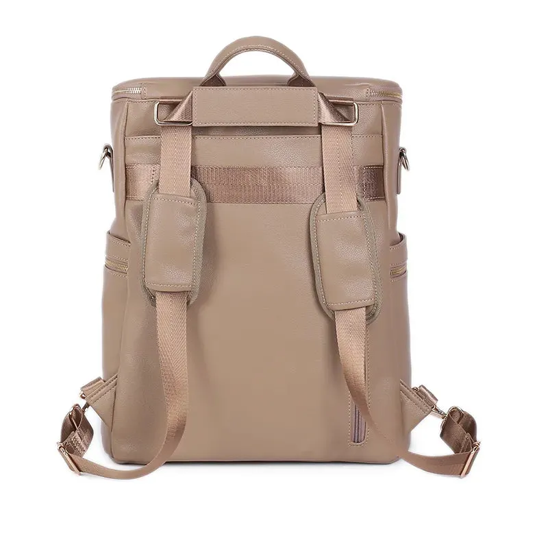 The Orchid Diaper Backpack Bundle - Luxury Vegan Leather Diaper Bag Backpack Set