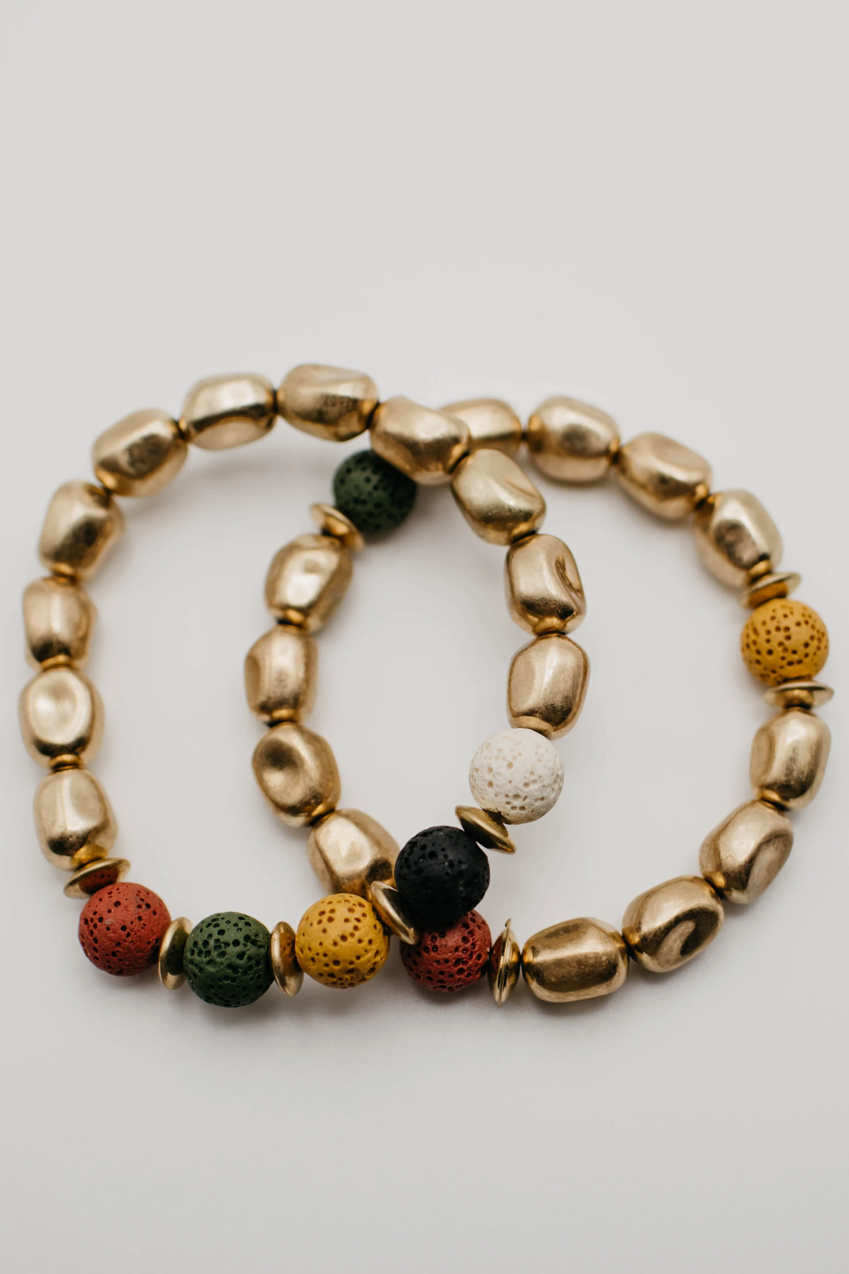 The Sloan Lava Stone Bracelet Set
