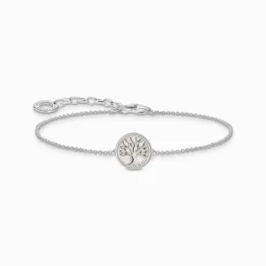 Thomas Sabo Silver Bracelet with Tree of Love Pendant & Cold Enamel