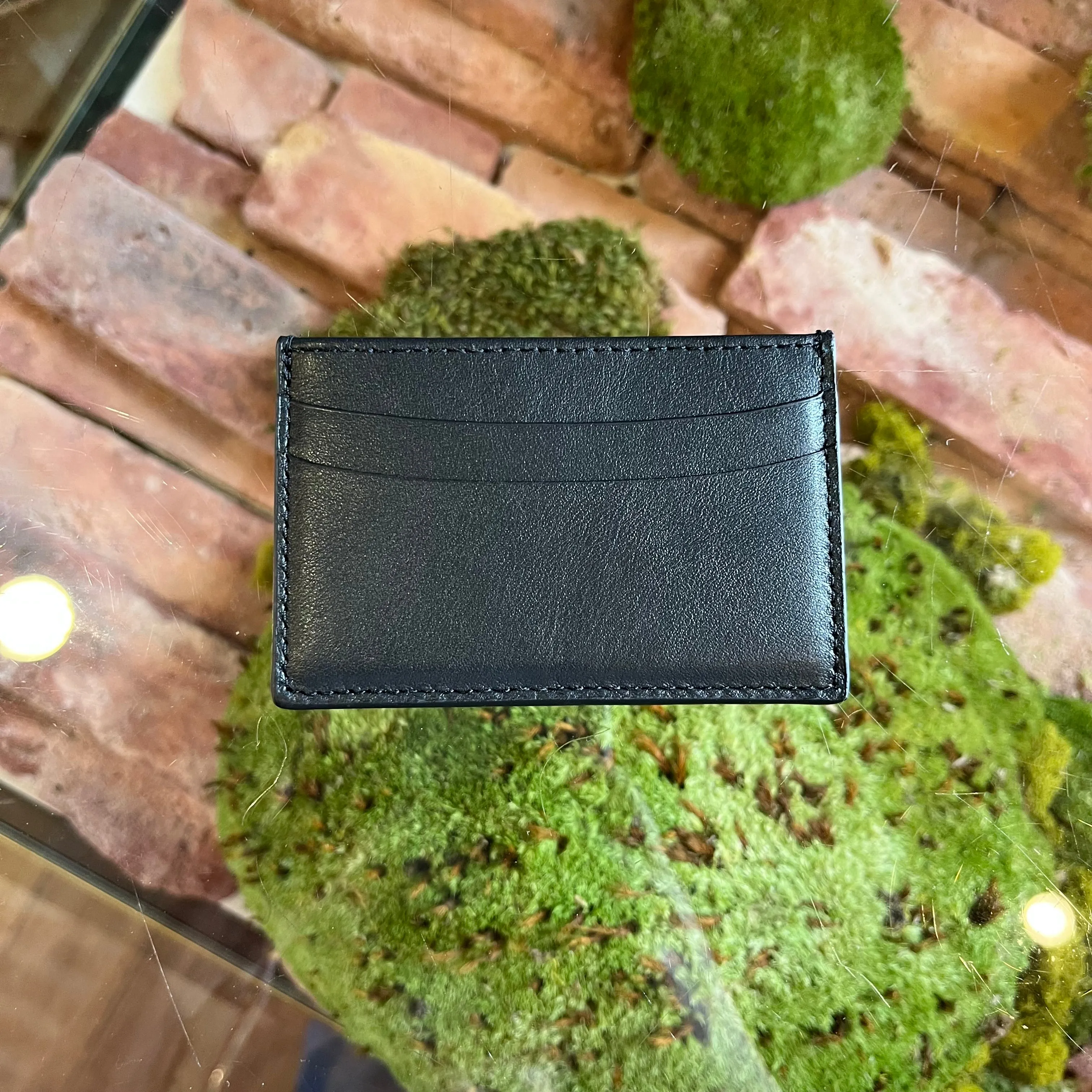 TIFFANY & CO. Black Leather Card Holder TS3886