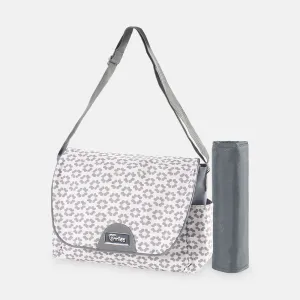 Tinnies Floral Compact Diaper Bag with Changing Sheet