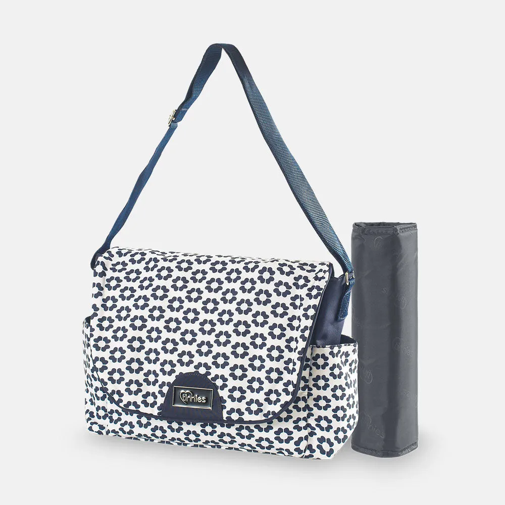 Tinnies Floral Compact Diaper Bag with Changing Sheet