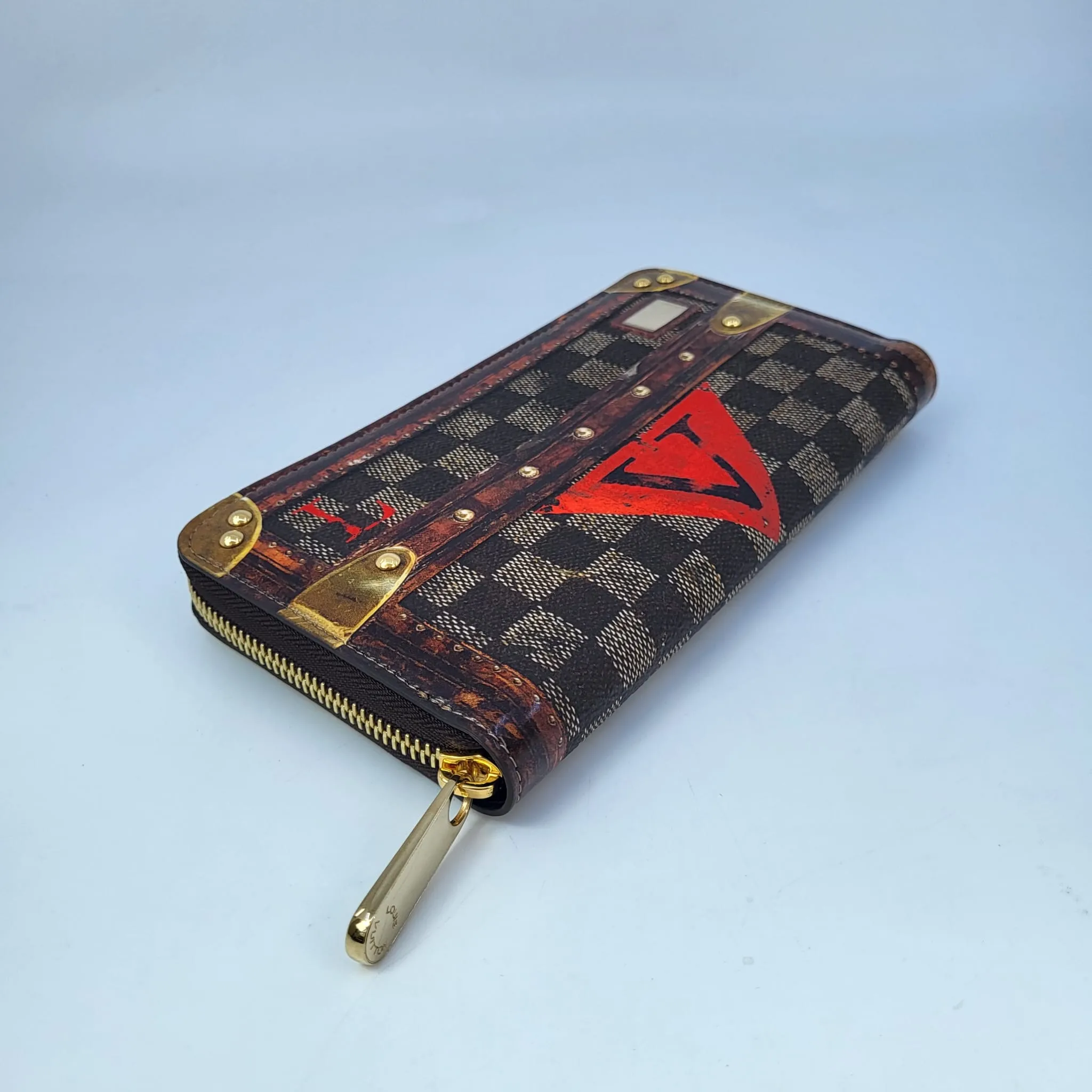 Transformed Damier Ebene Time Trunk Zippy Wallet