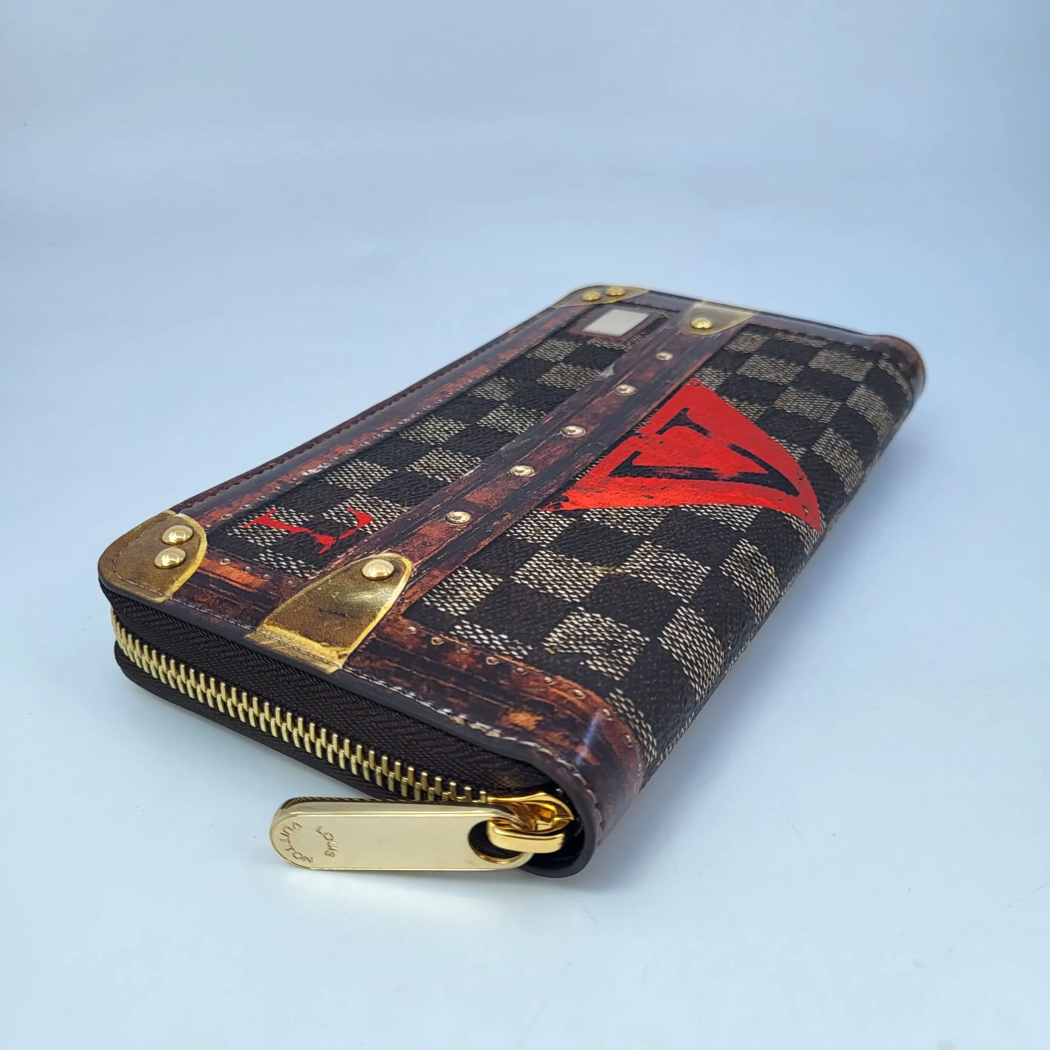 Transformed Damier Ebene Time Trunk Zippy Wallet