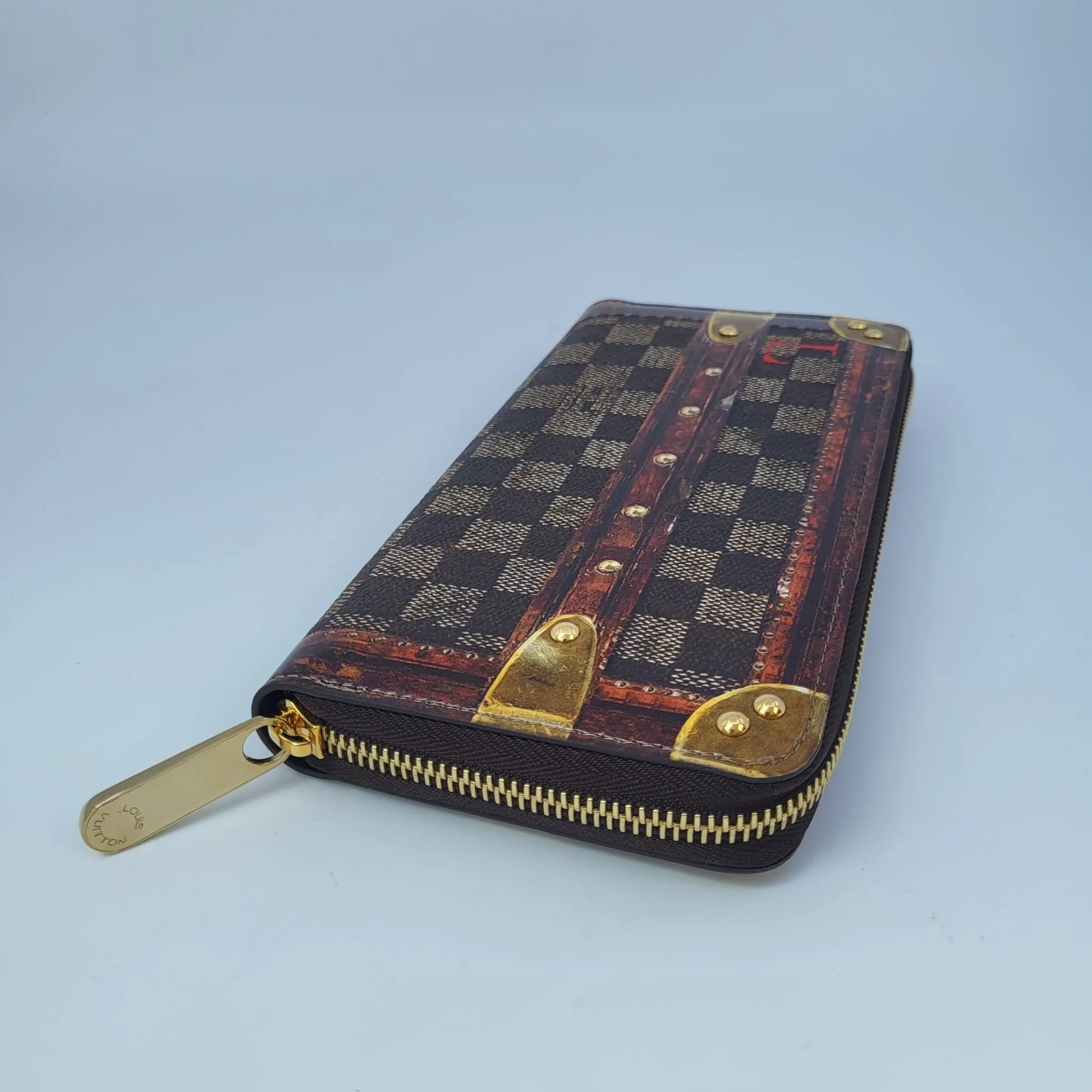 Transformed Damier Ebene Time Trunk Zippy Wallet