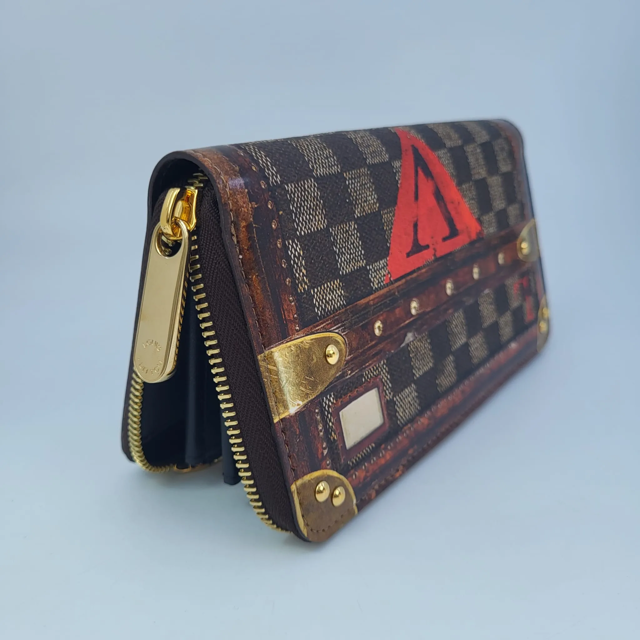 Transformed Damier Ebene Time Trunk Zippy Wallet