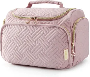 Travel Toiletry Bag for Women, Wide-open Makeup Bag with Handle