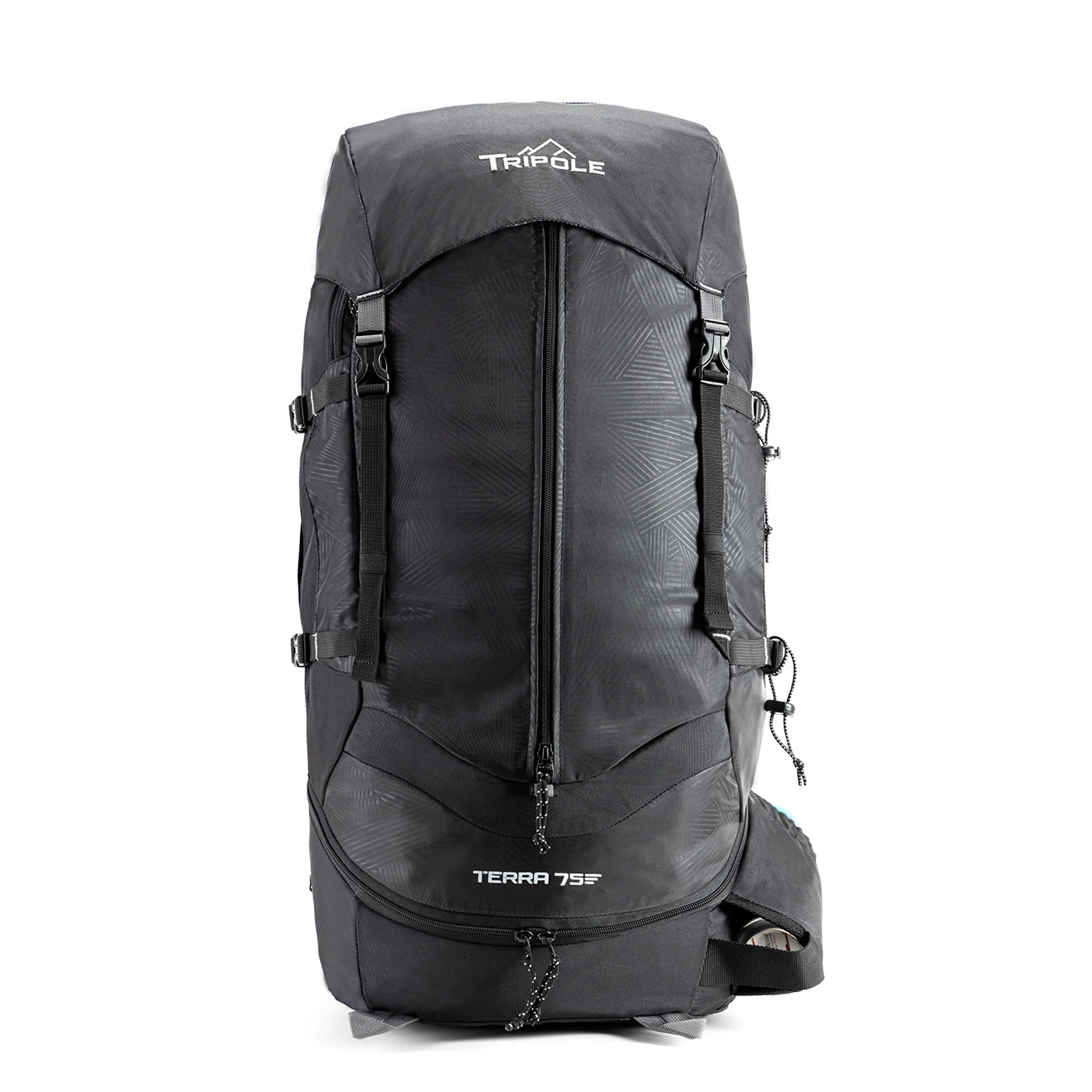Tripole Terra Backpacking and Trekking Rucksack with Front Opening, Rain Cover and Metal Frame | 3 Year Warranty | 75 Litres
