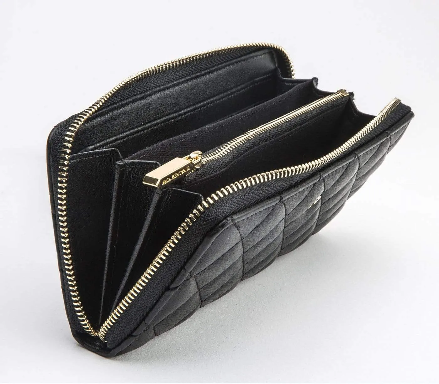 Uptown Quilted Vegan Leather Wallet | Black