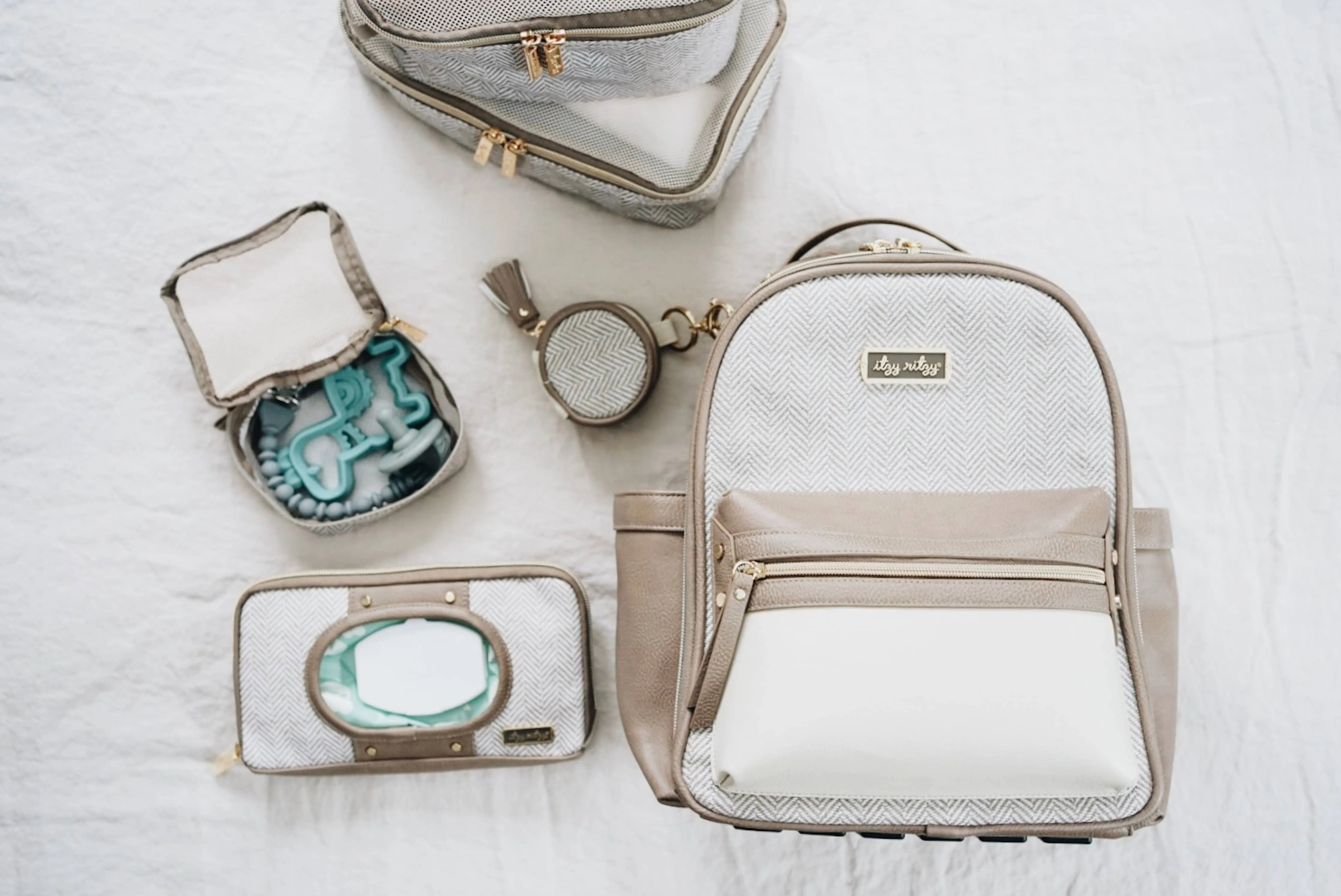 Vanilla Latte Diaper Bag Pod Keychain