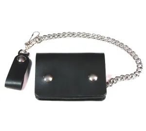 VB403  Mini Biker Wallet- Black Veg Tan