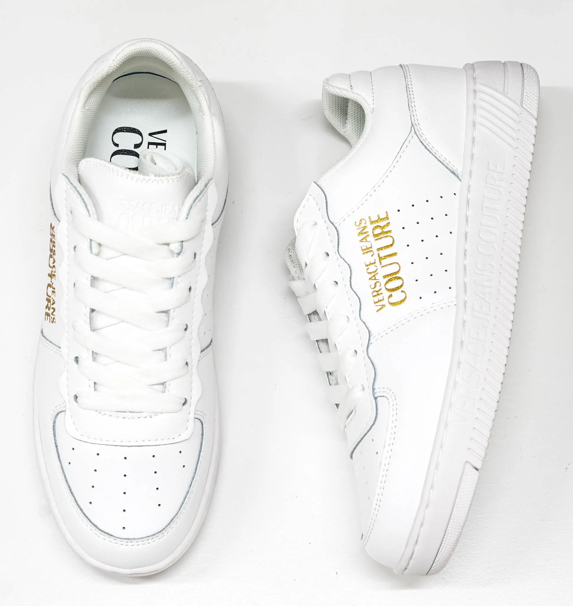 Versace Jeans Women's White Couture Sneakers 74VASJ3 - 40% OFF
