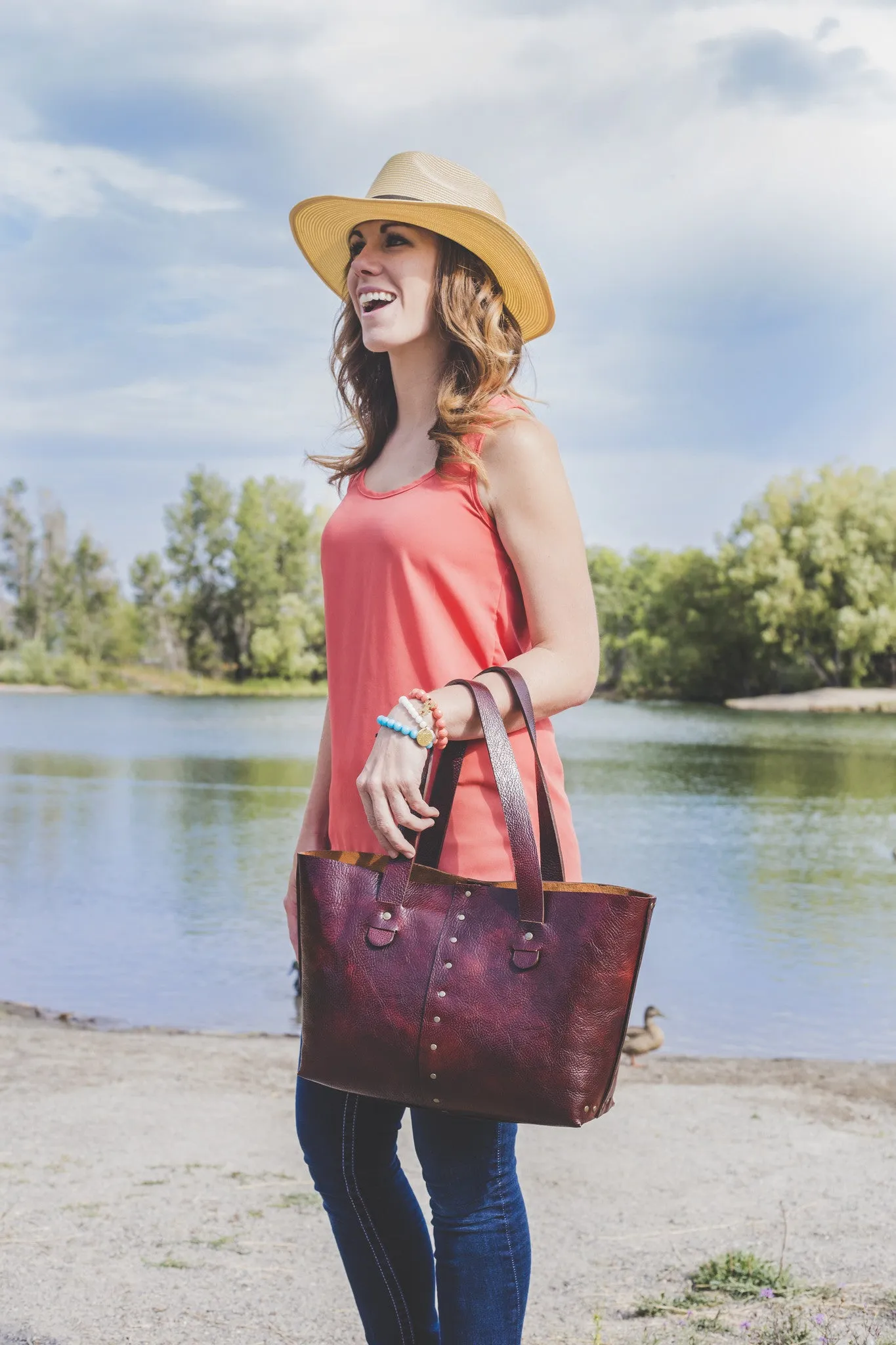 Vin Baker Handbags - Tuscany Tote in Turquoise