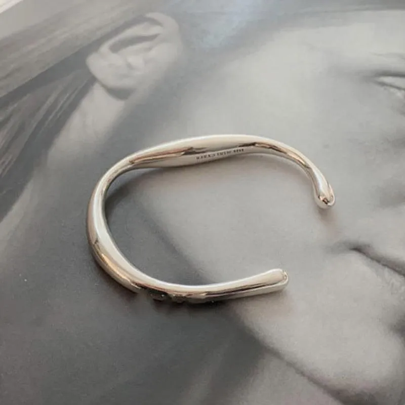 Water Resistant Tarnish Free Sterling Silver Bangle Bracelets - set of 2