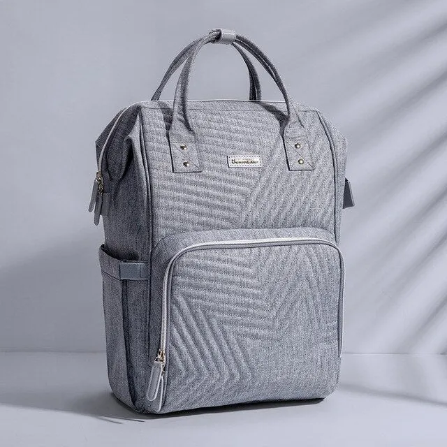 Waterproof Diaper Bag| Backpack Quilted| Large Maternity Nursing Bag| Travel Backpack| Stroller Baby Bag Nappy Baby Care