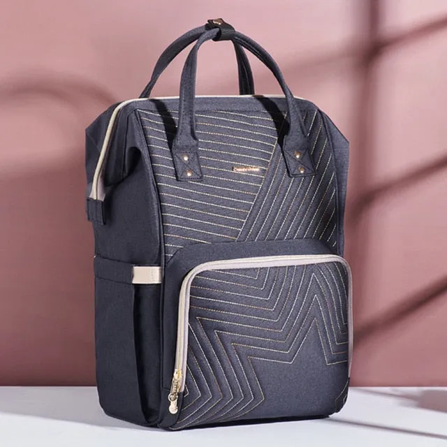 Waterproof Diaper Bag| Backpack Quilted| Large Maternity Nursing Bag| Travel Backpack| Stroller Baby Bag Nappy Baby Care