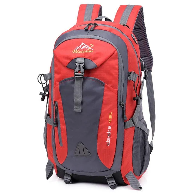 Waterproof USB charging Climbing Unisex male travel Backpack