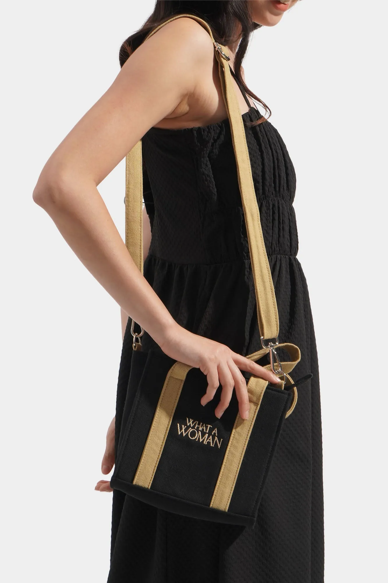 What A Woman Canvas Box Bag