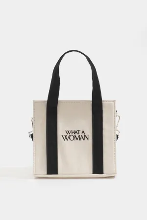 What A Woman Canvas Box Bag