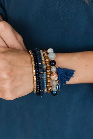 When The Planets Align Bracelet Set- Navy
