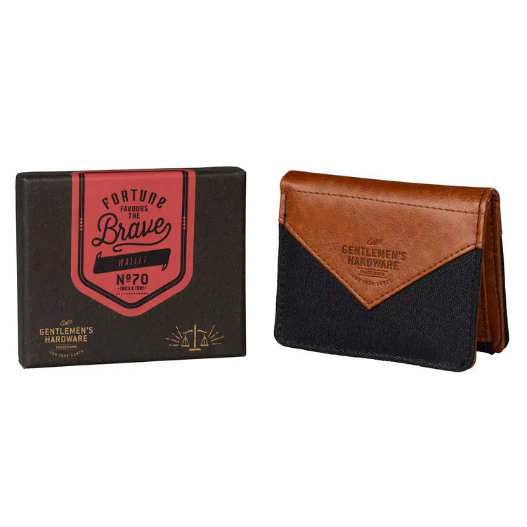 Wild & Wolf Gentlemen's Hardware Brown Canvas Wallet