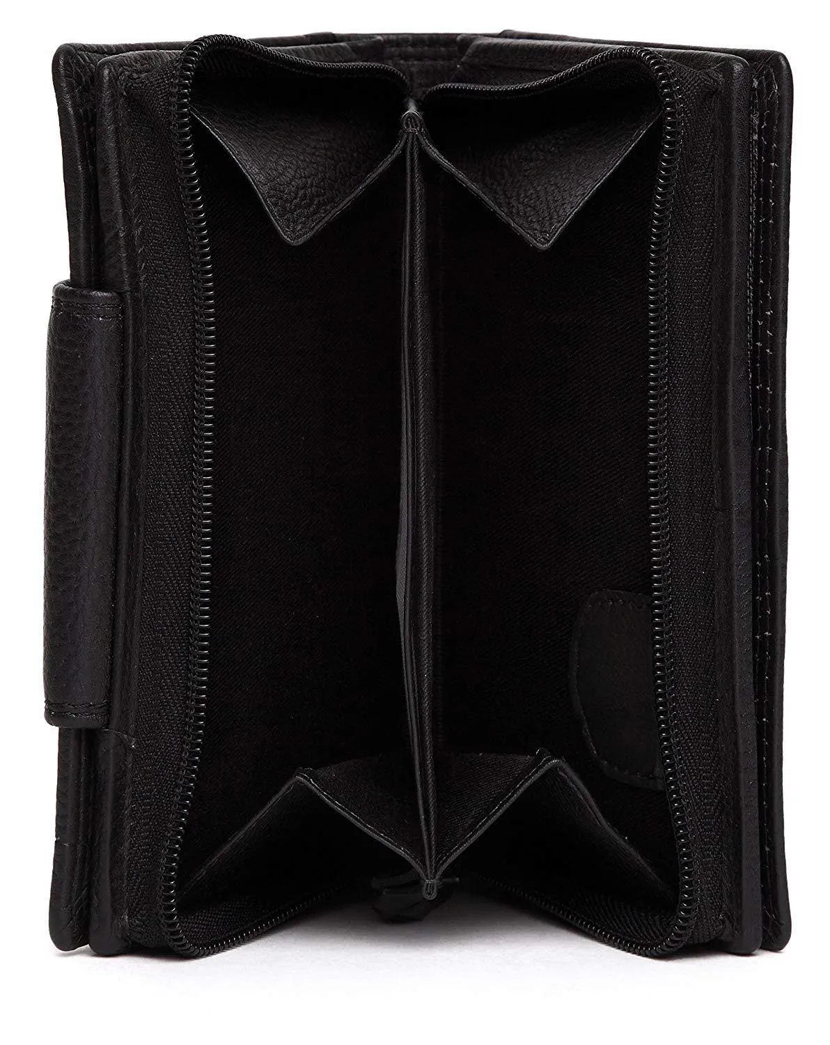 WildHorn® Black Genuine Leather Wallets for Women