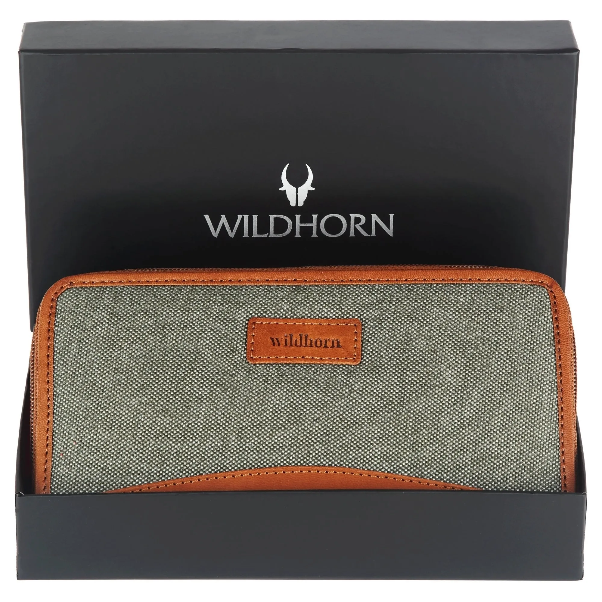 WildHorn Women's Canvas Wallet Clutch - Stylish, Spacious I Zip Around Wallet for Travel, Holds Cards, Phone, Cash.