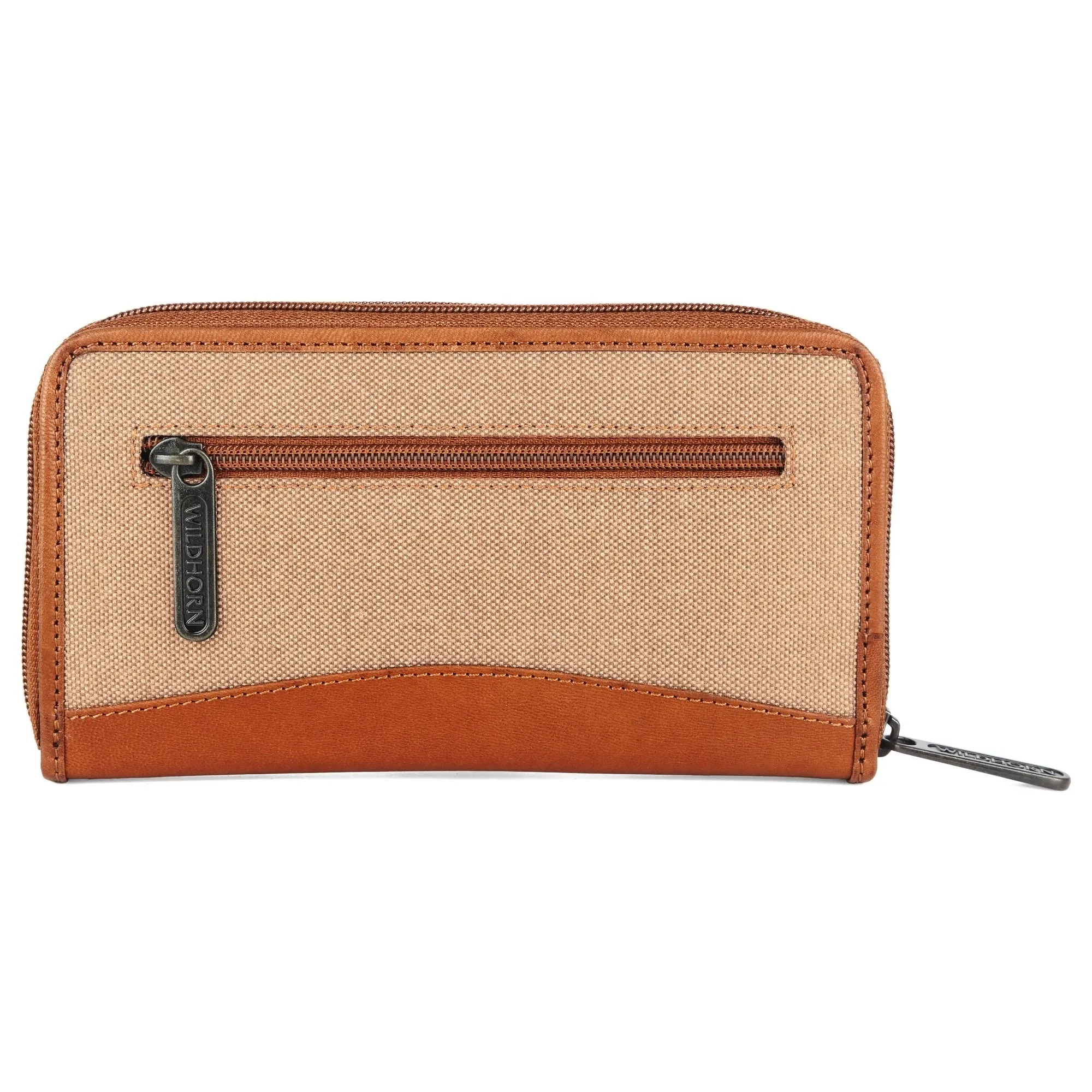 WildHorn Women's Canvas Wallet Clutch - Stylish, Spacious I Zip Around Wallet for Travel, Holds Cards, Phone, Cash.