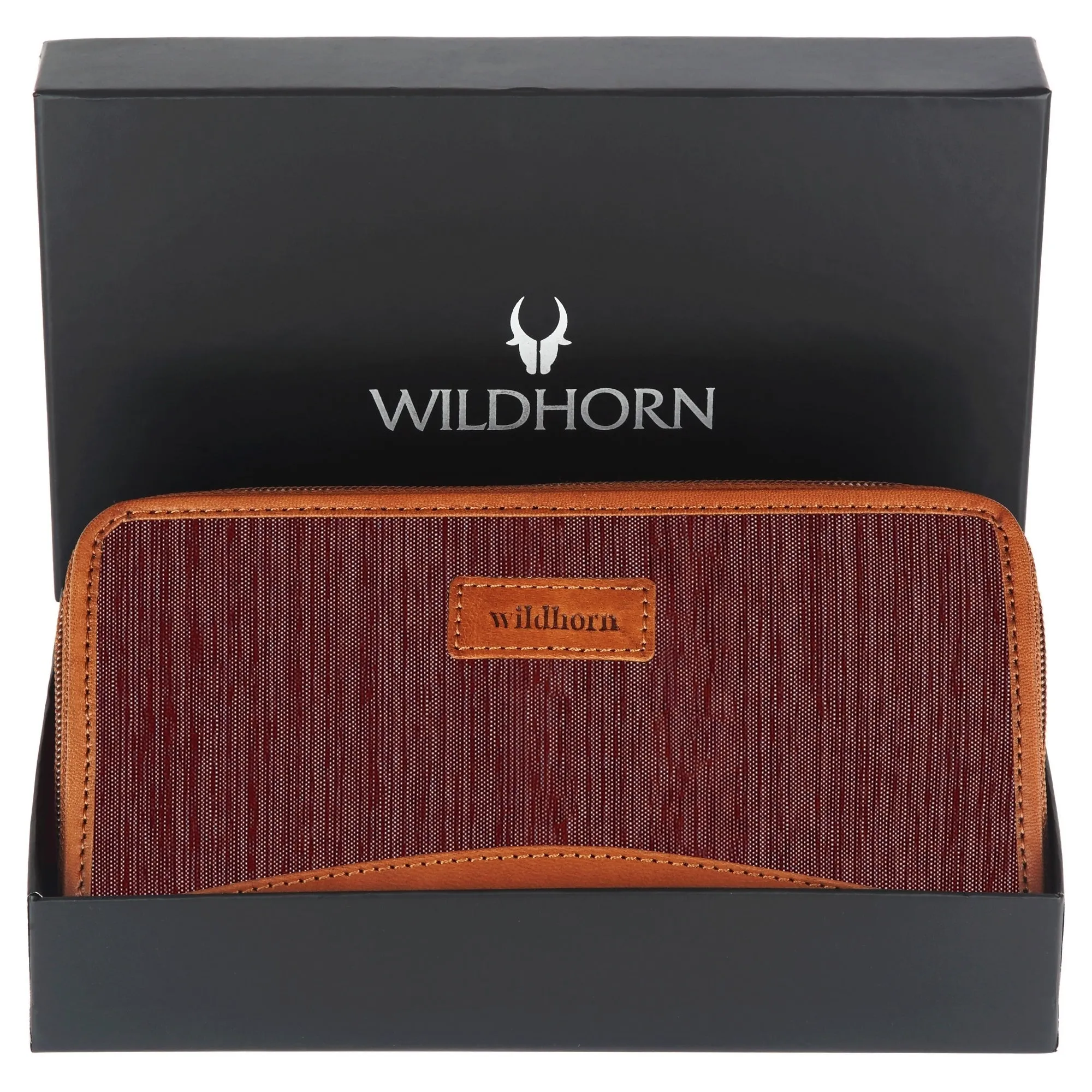 WildHorn Women's Canvas Wallet Clutch - Stylish, Spacious I Zip Around Wallet for Travel, Holds Cards, Phone, Cash