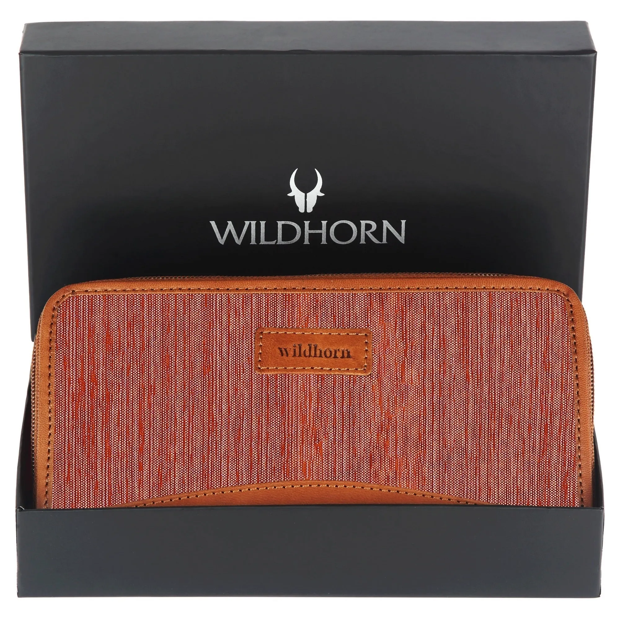 WildHorn Women's Canvas Wallet Clutch - Stylish, Spacious I Zip Around Wallet for Travel, Holds Cards, Phone, Cash