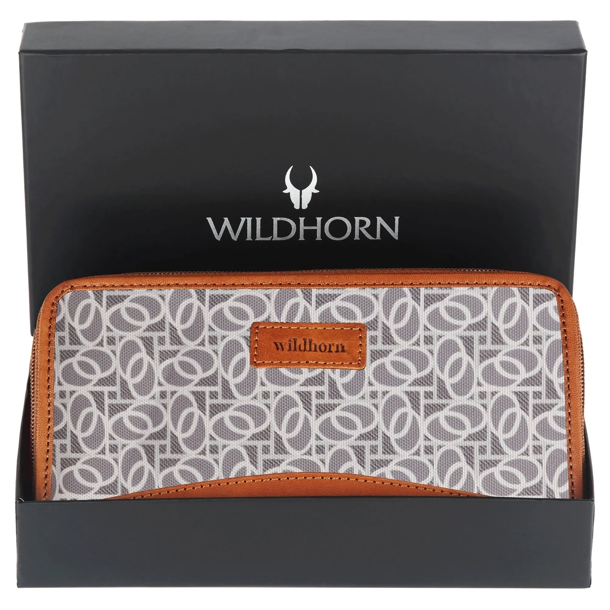 WildHorn Women's Canvas Wallet Clutch - Stylish, Spacious I Zip Around Wallet for Travel, Holds Cards, Phone, Cash