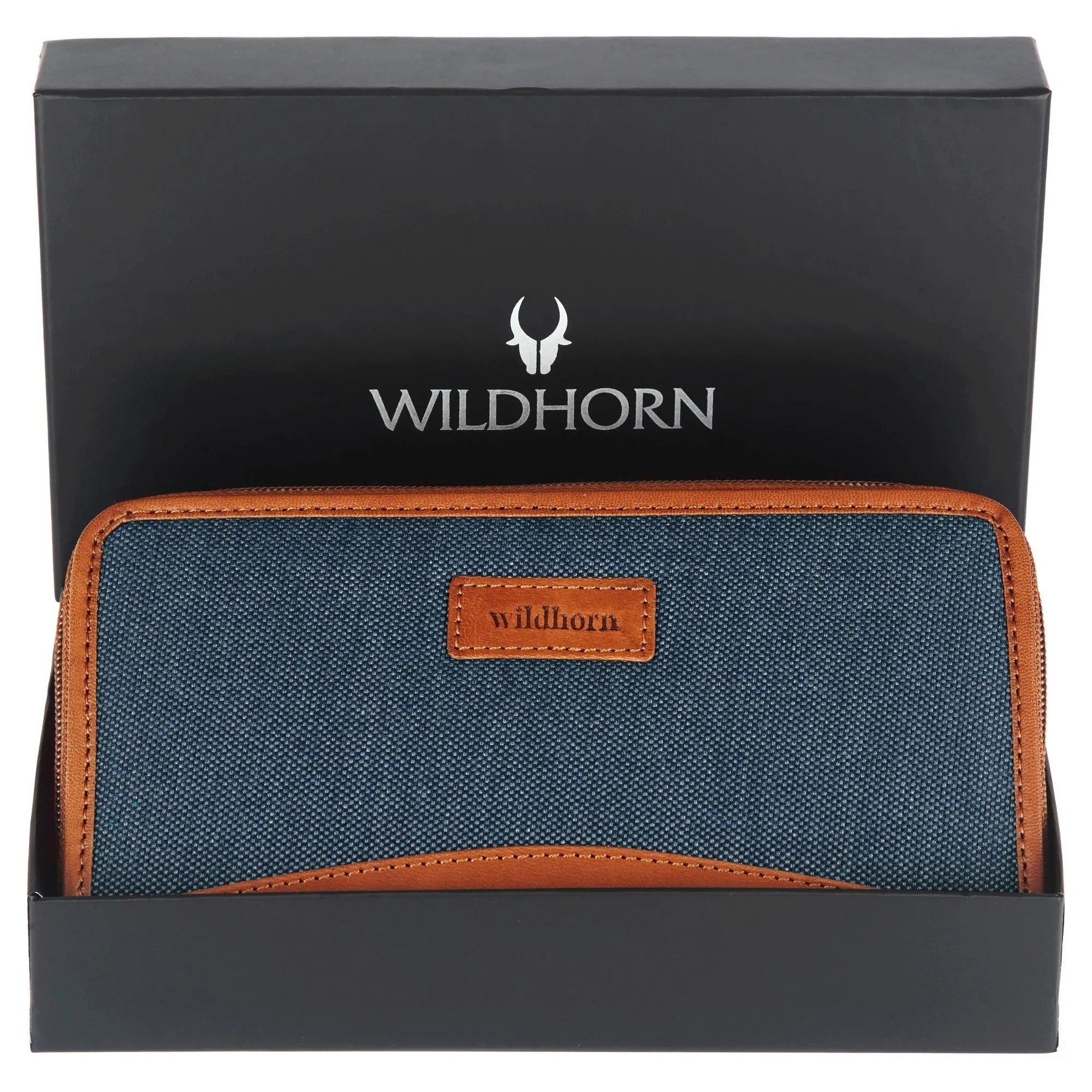 WildHorn Women's Canvas Wallet Clutch - Stylish, Spacious I Zip Around Wallet for Travel, Holds Cards, Phone, Cash.