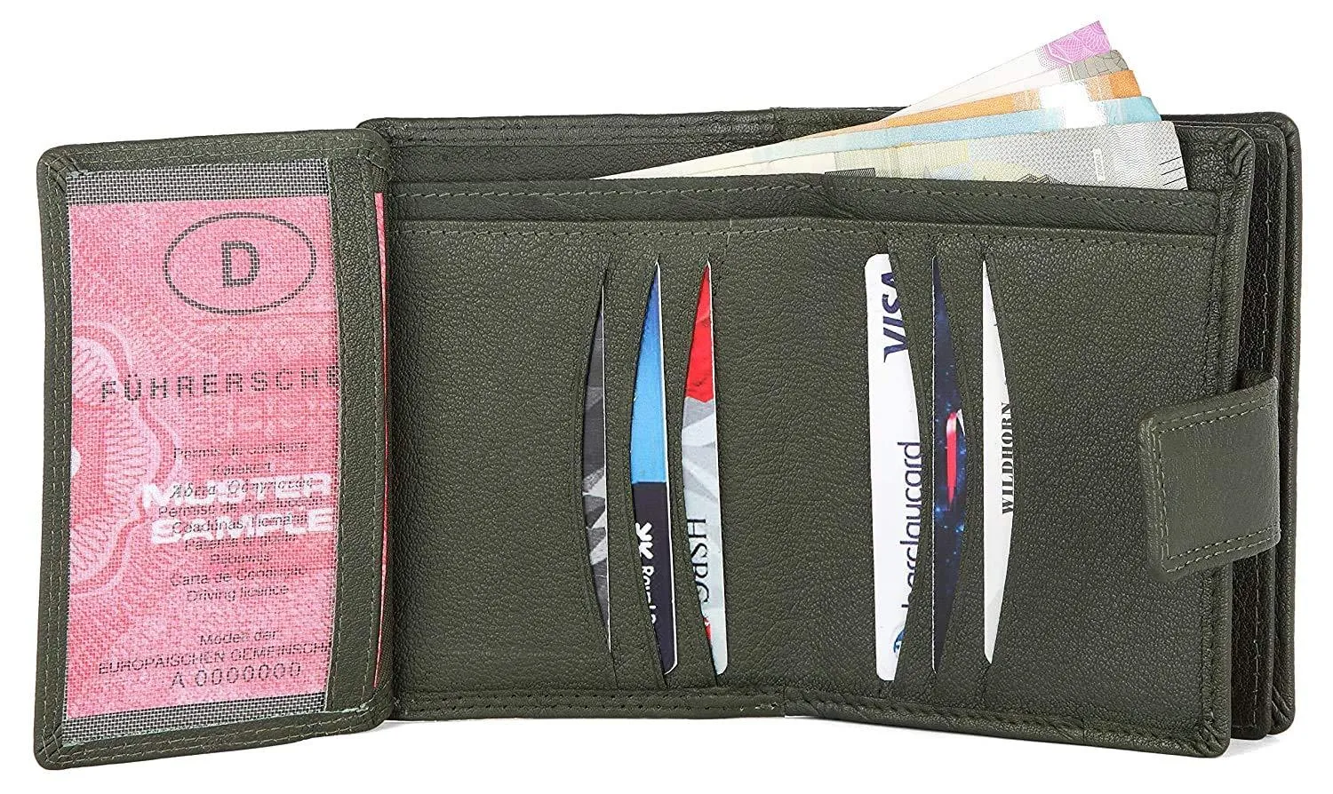 WILDHORN® Women's Leather Wallet and Pen Combo Set