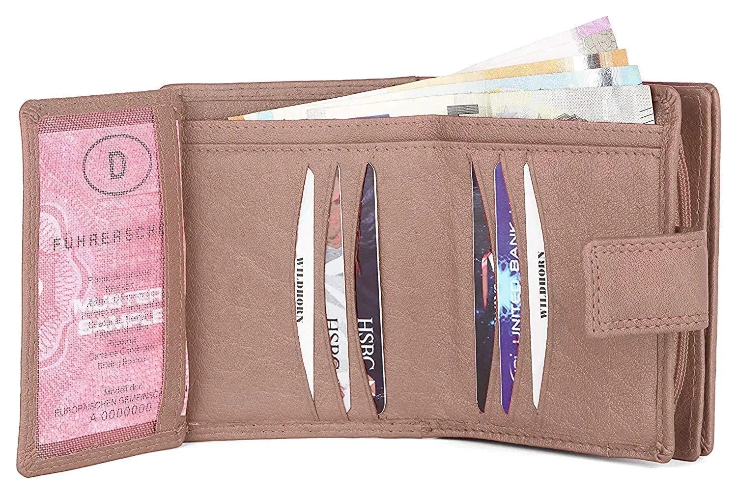 WILDHORN® Women's Leather Wallet and Pen Combo Set