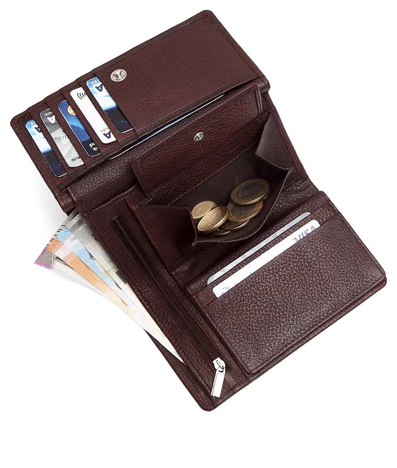 WildHorn®Women's Leather Wallet and Pen Combo Set