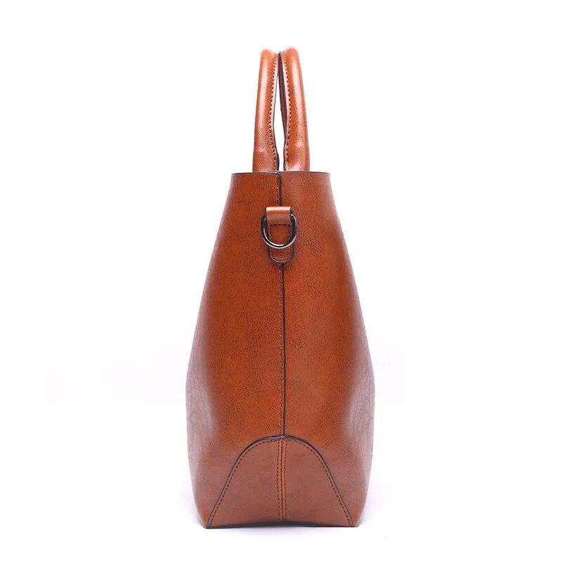 Women PU Leather Handbag Ladies Tote
