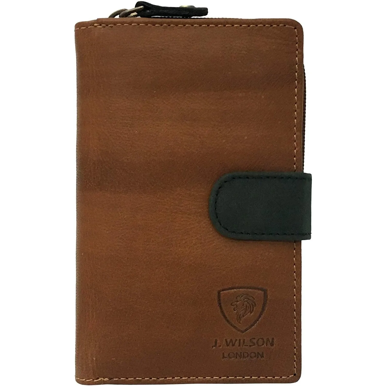 Womens RFID Safe Soft Leather Card Wallet with Zip pocket Gift Boxed
