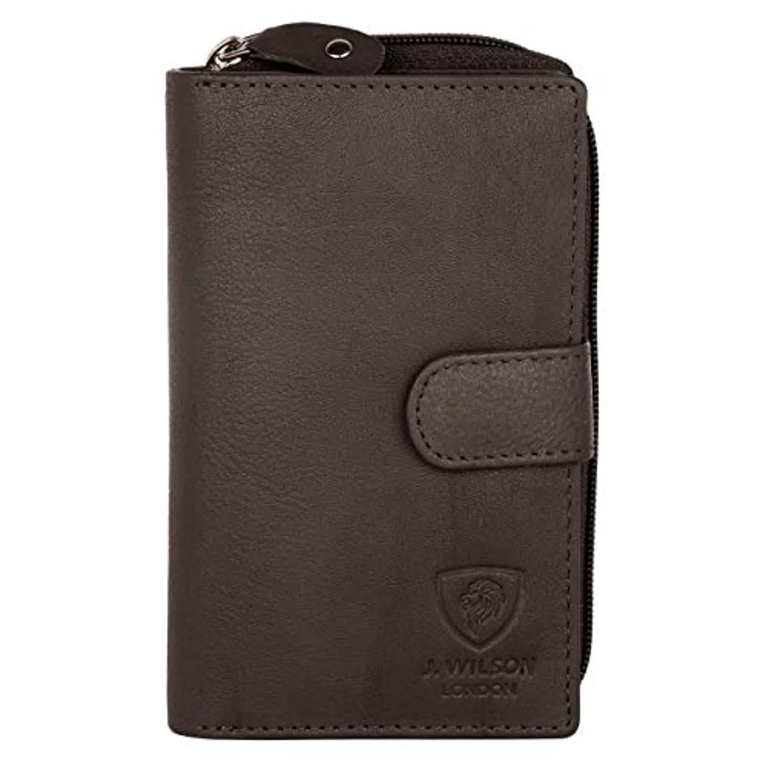 Womens RFID Safe Soft Leather Card Wallet with Zip pocket Gift Boxed