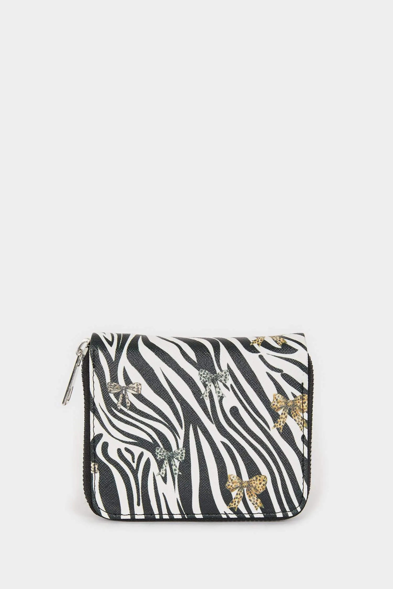 Women's Zebra Patterned Faux Leather Wallet