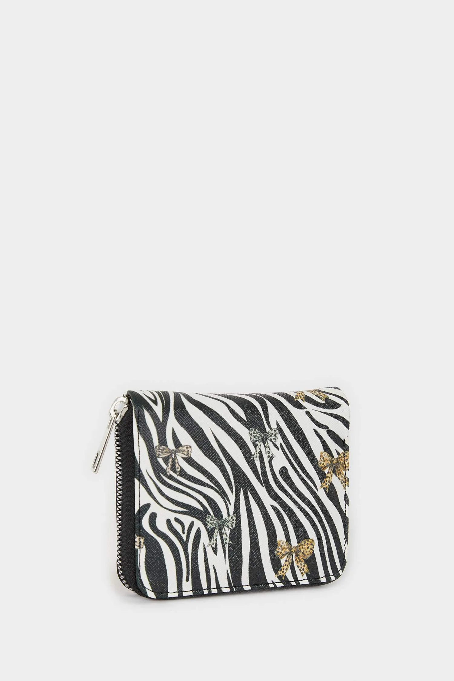 Women's Zebra Patterned Faux Leather Wallet