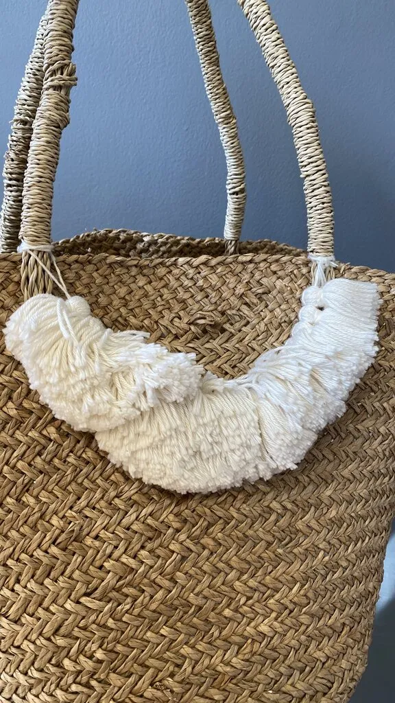 Woven Jute Basket Tote