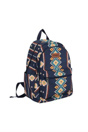 WRANGLER SOUTHWESTERN CANVAS BACKPACK - NAVY