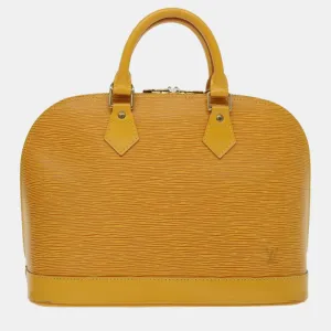 Yellow Epi Leather Alma PM Satchel