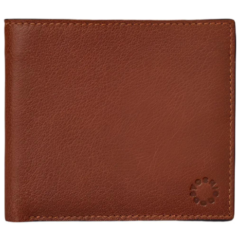 Yoshi Two Fold East West Brown Leather Wallet