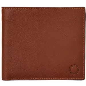 Yoshi Two Fold East West Brown Leather Wallet