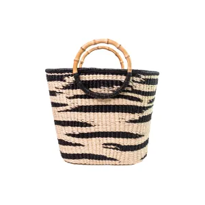 Zebra Medium Tote Handbag