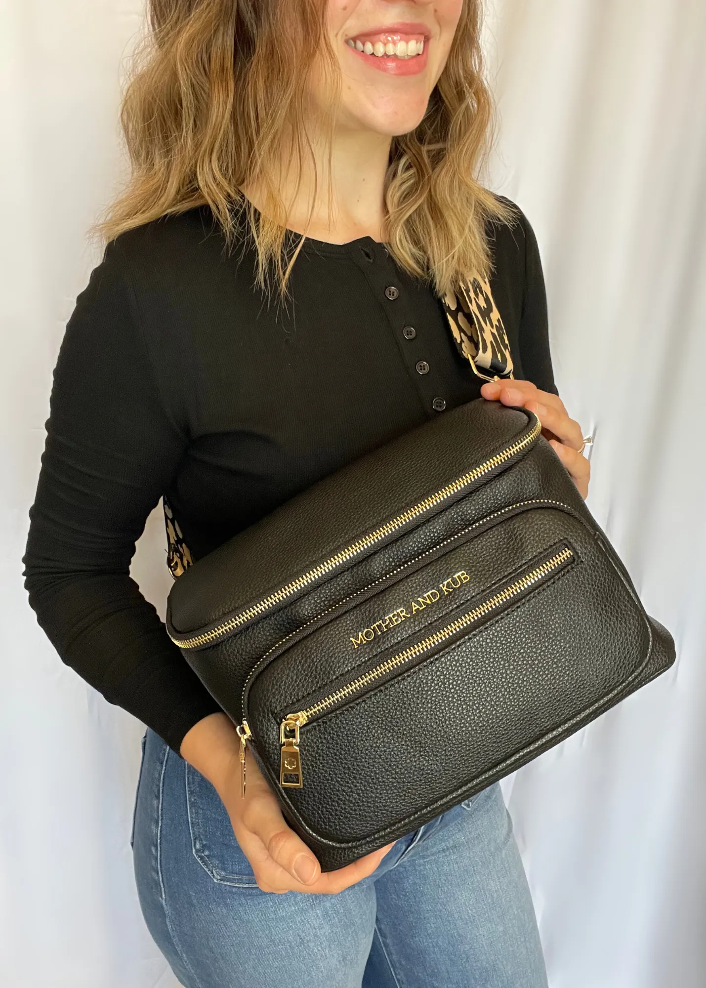 Zoey Crossbody Bag- Black   Strap