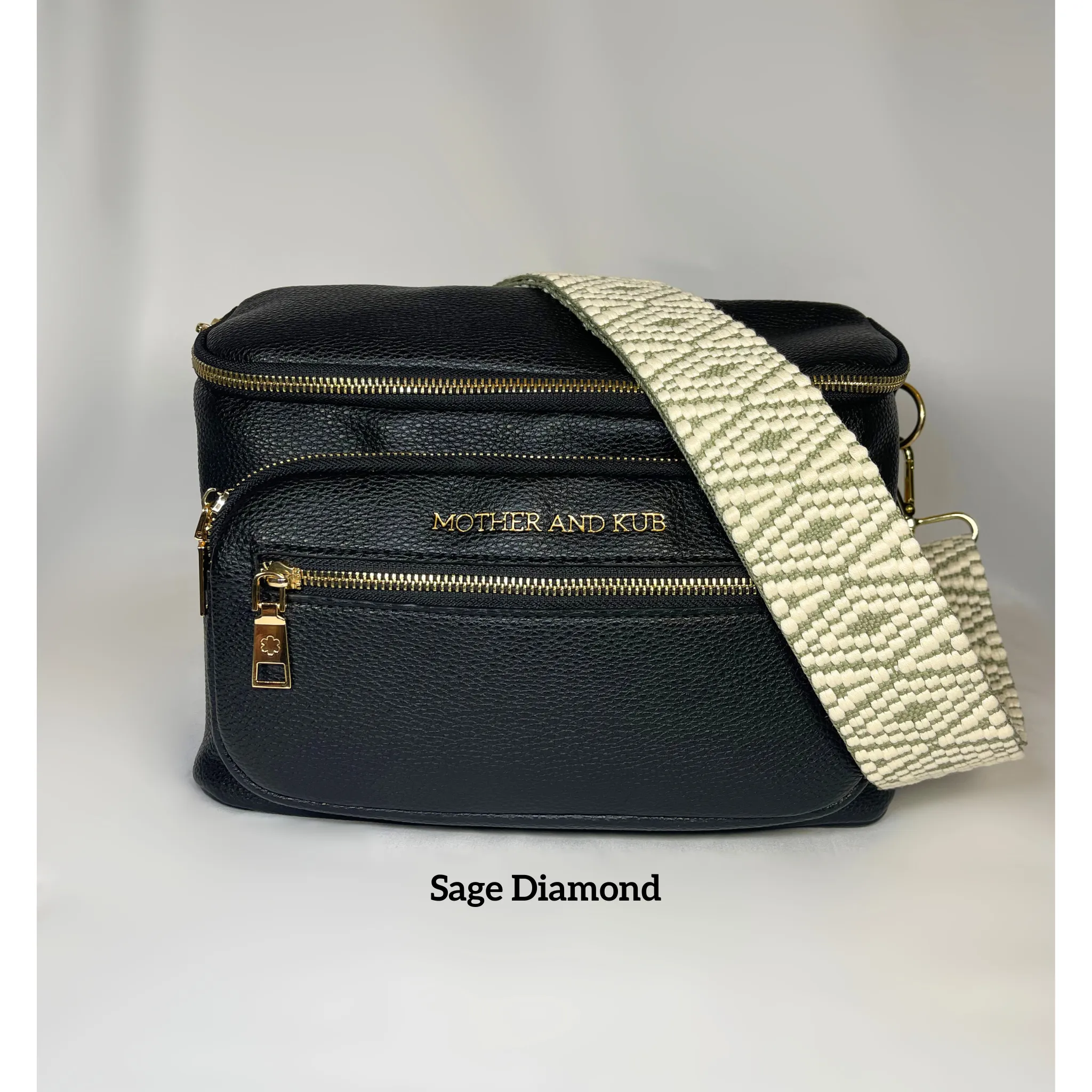 Zoey Crossbody Bag- Black   Strap